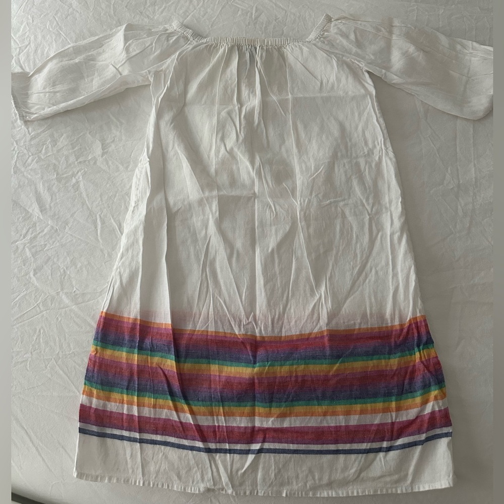 J.crew linen cotton blend white summer dress size XS